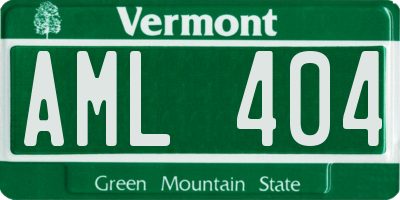VT license plate AML404