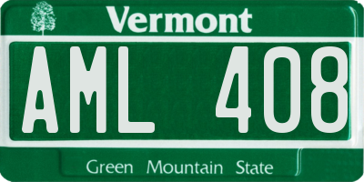 VT license plate AML408