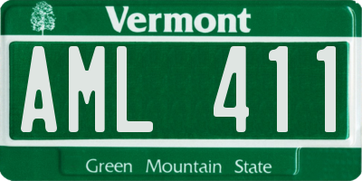 VT license plate AML411