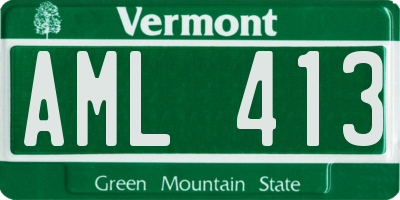 VT license plate AML413