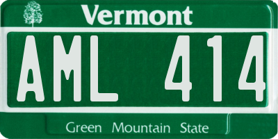 VT license plate AML414