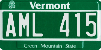 VT license plate AML415