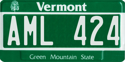 VT license plate AML424