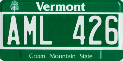 VT license plate AML426