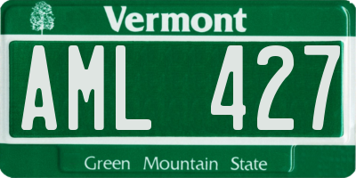 VT license plate AML427