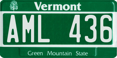 VT license plate AML436