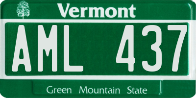 VT license plate AML437