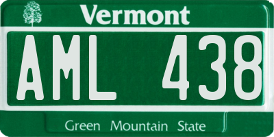 VT license plate AML438