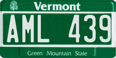 VT license plate AML439