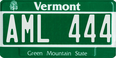 VT license plate AML444