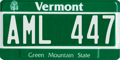 VT license plate AML447