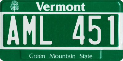 VT license plate AML451