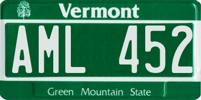 VT license plate AML452