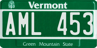 VT license plate AML453