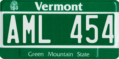 VT license plate AML454