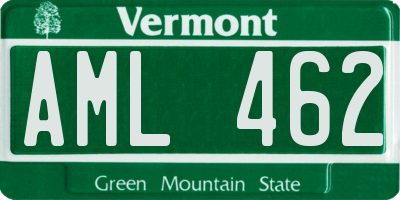 VT license plate AML462