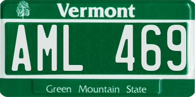 VT license plate AML469