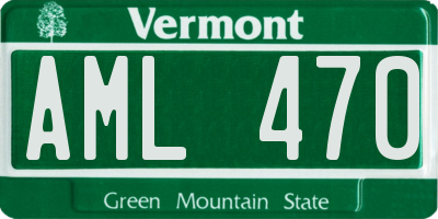 VT license plate AML470