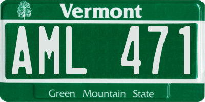 VT license plate AML471