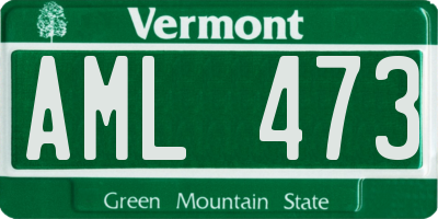 VT license plate AML473