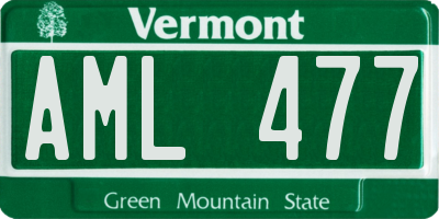 VT license plate AML477