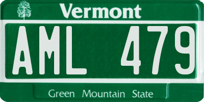 VT license plate AML479