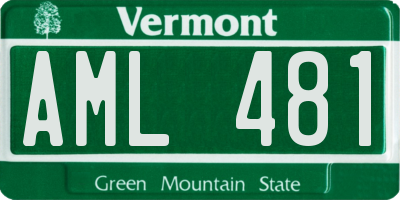 VT license plate AML481