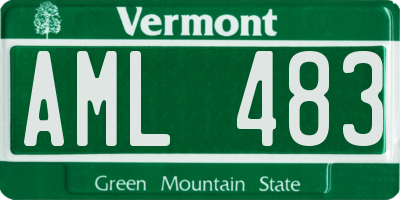 VT license plate AML483