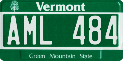 VT license plate AML484