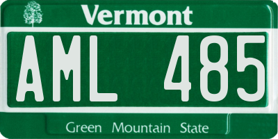VT license plate AML485