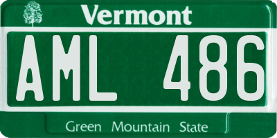 VT license plate AML486