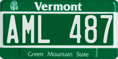 VT license plate AML487