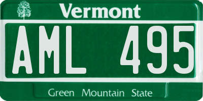 VT license plate AML495