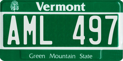VT license plate AML497