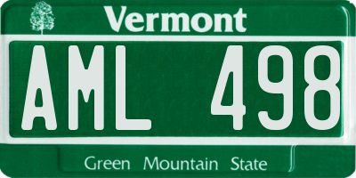 VT license plate AML498