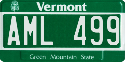 VT license plate AML499