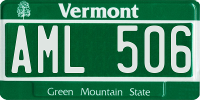 VT license plate AML506