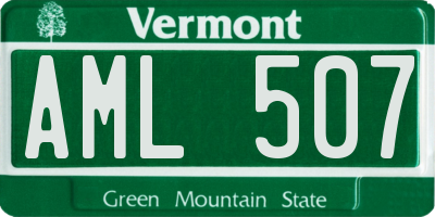 VT license plate AML507
