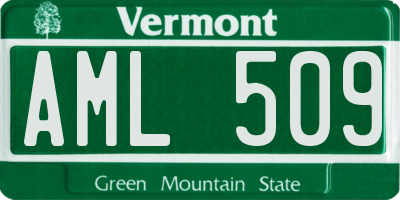 VT license plate AML509