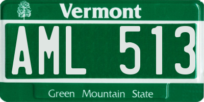 VT license plate AML513