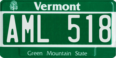 VT license plate AML518