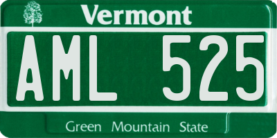 VT license plate AML525
