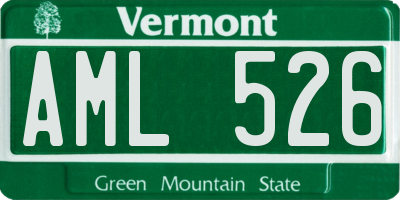 VT license plate AML526