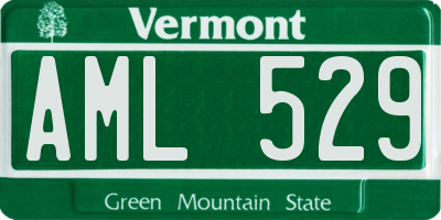 VT license plate AML529