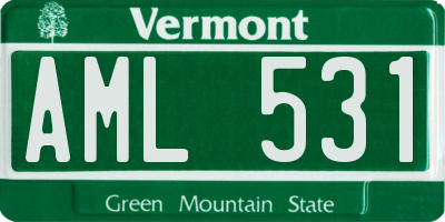 VT license plate AML531