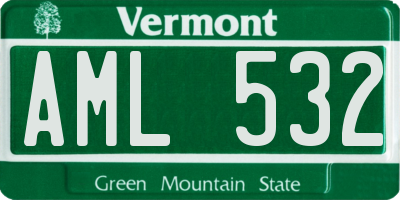 VT license plate AML532
