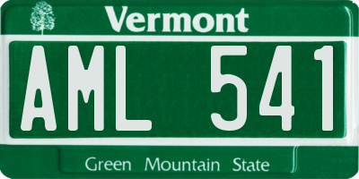 VT license plate AML541