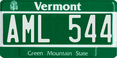 VT license plate AML544