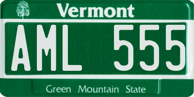 VT license plate AML555