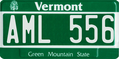 VT license plate AML556